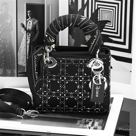 lady dior mini black matte|Lady Dior cannage bag.